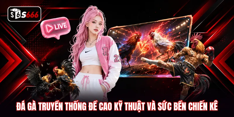 Đá gà truyền thống đề cao kỹ thuật và sức bền chiến kê